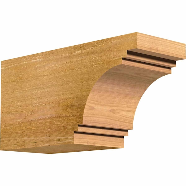 Ekena Millwork Pescadero Rough Sawn Rafter Tail, Western Red Cedar, 6"W x 8"H x 16"L RFT06X08X16PEC00RWR - main